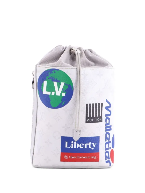 Louis Vuitton Pre-owned Chalk Sling Bag Limited Edition Logo Story Monogram Canvas Crossbody Bag in Grey
