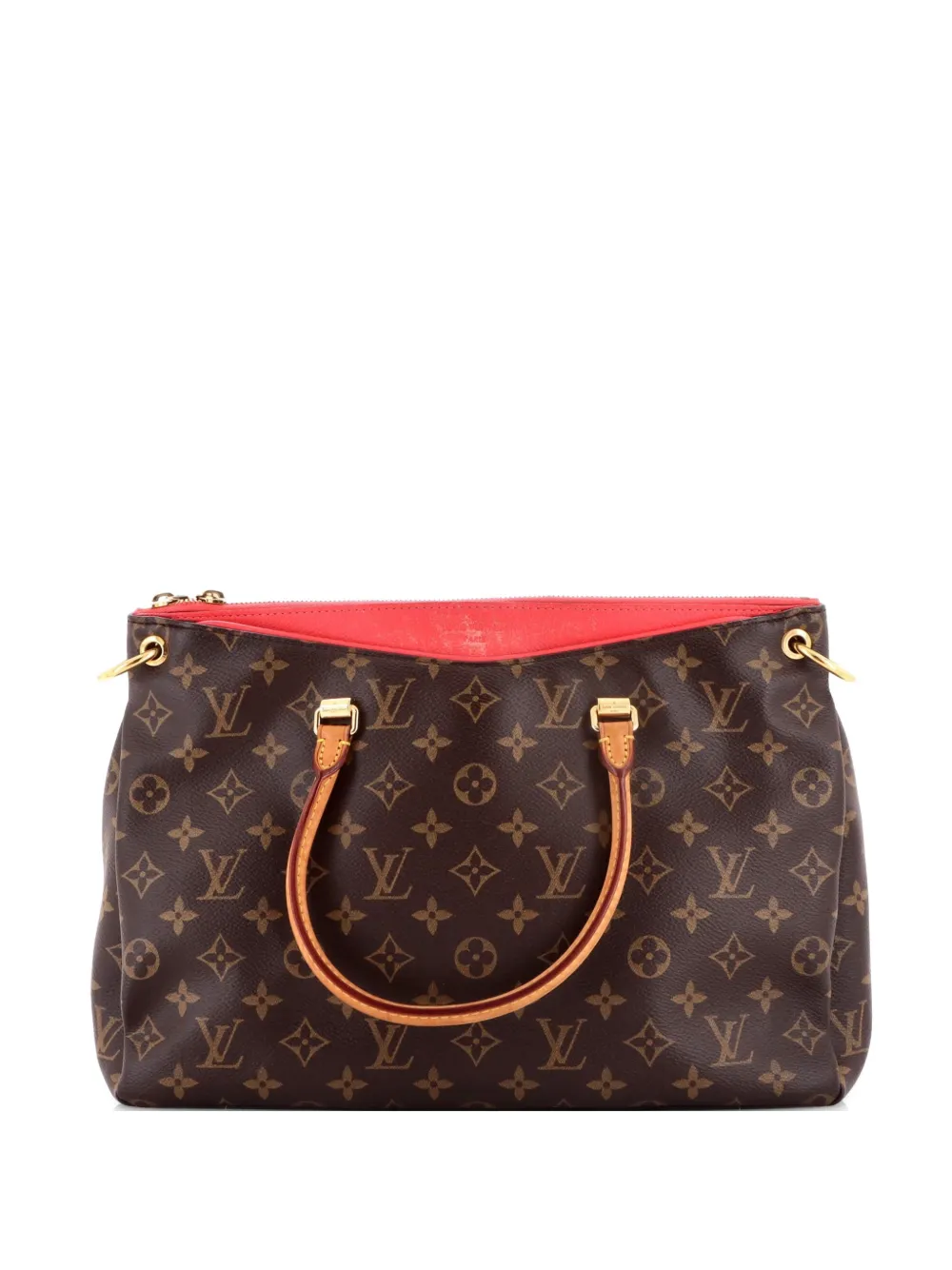 Louis Vuitton Pre-Owned Pallas Tote Monogram Schultertasche aus Canvas mit Leder - Braun