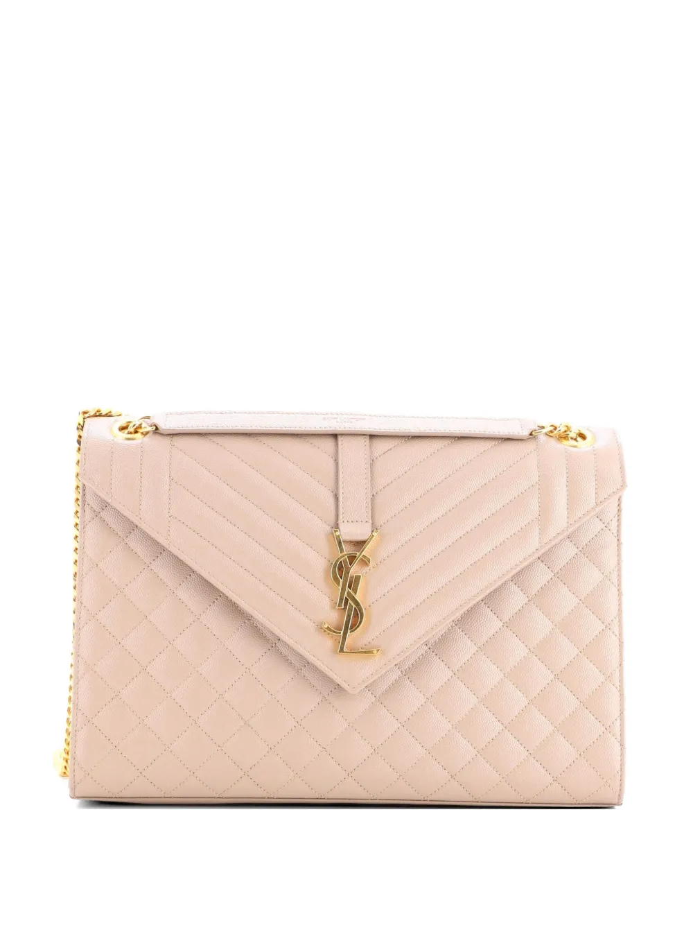 Saint Laurent Pre-Owned Classic Monogram Envelope Satchel Mixed Matelasse Leather Large shoulder bag - Toni neutri