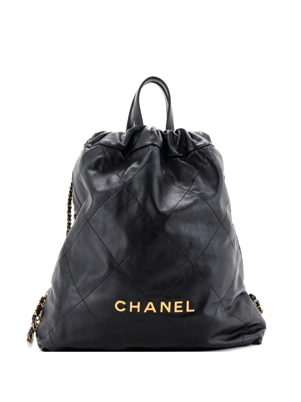 CHANEL Pre-Owned 22 Chain Quilted Calfskin Large backpack - Nero