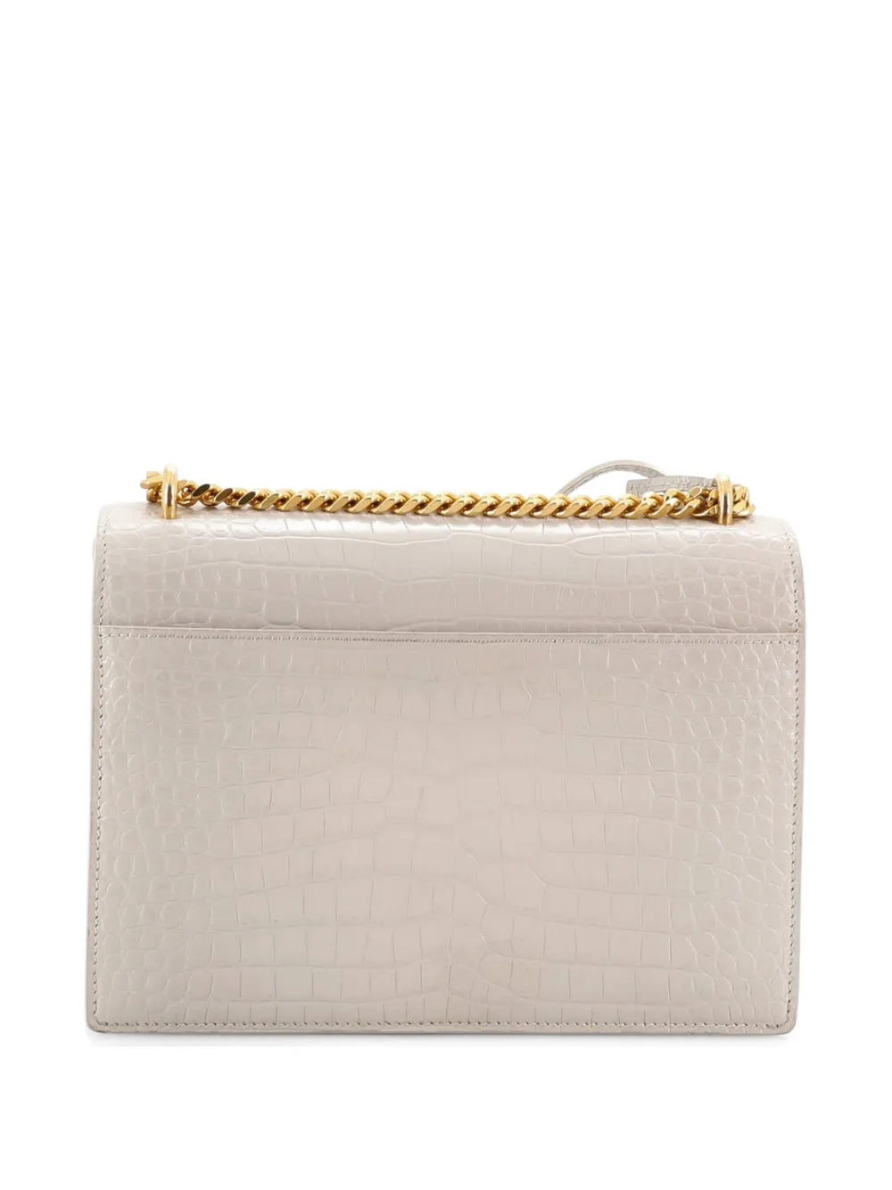 Saint Laurent Pre-Owned Sunset Crocodile Embossed Leather Medium crossbody bag - Toni neutri