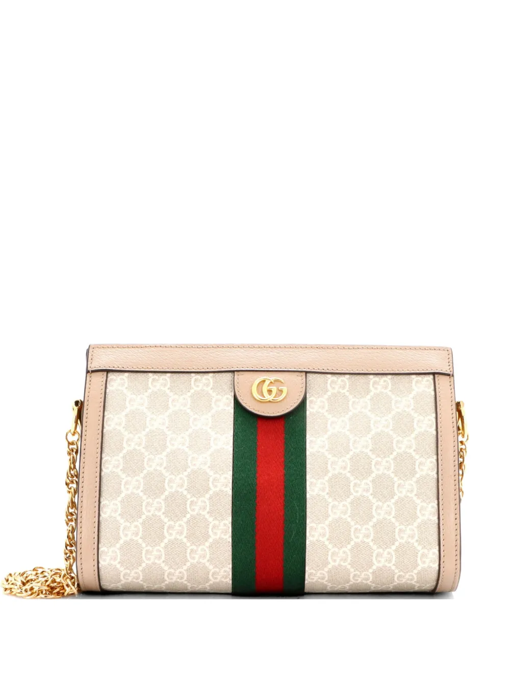 Gucci Pre-Owned Borsa a tracolla Ophidia piccola in tela cerata GG con catena - Toni neutri