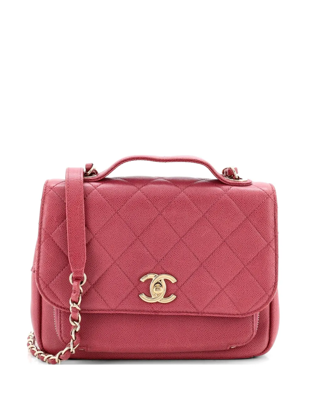 CHANEL Pre-Owned Business Affinity Flap Bag Quilted Caviar Small shoulder bag - Rosa