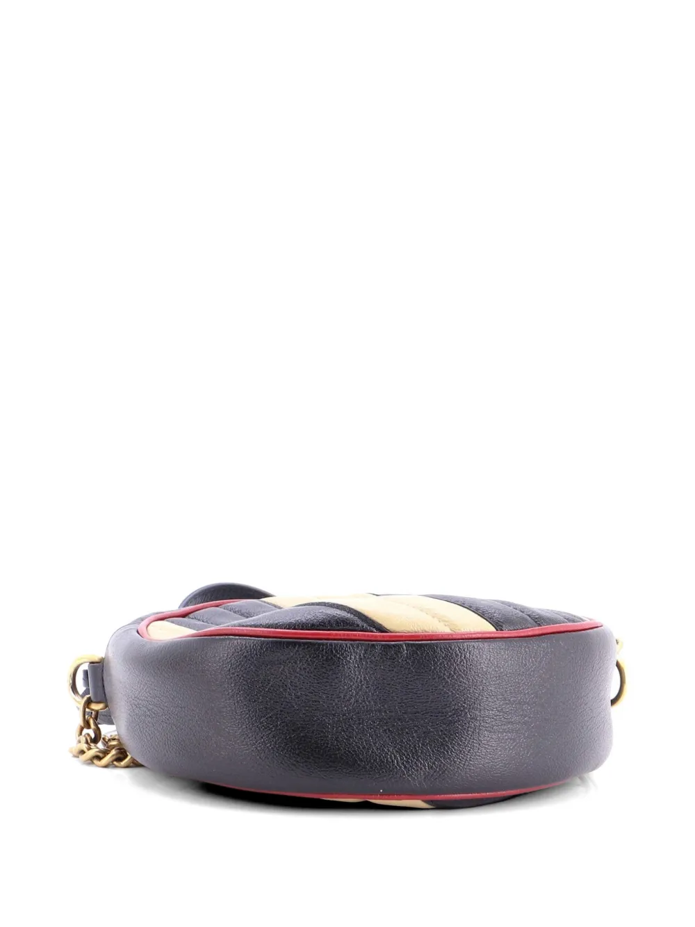 Gucci Pre-owned GG Marmont Round Shoulder Bag Diagonal Quilted Leather Mini Crossbody Bag in Black, view 4