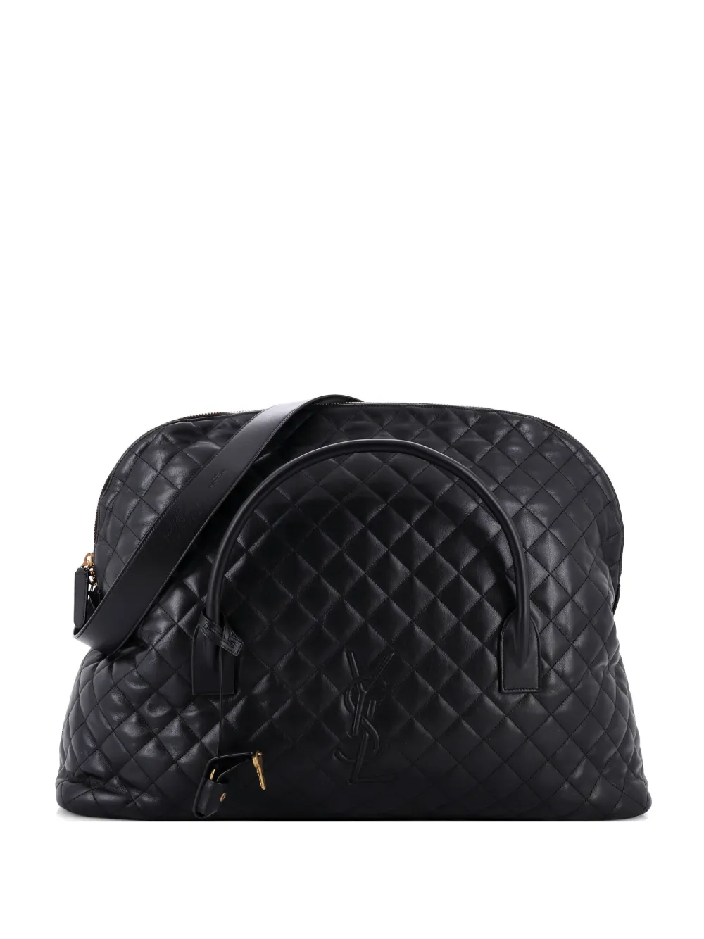 Saint Laurent Pre-Owned Borsa da viaggio ES Giant in pelle trapuntata - Nero