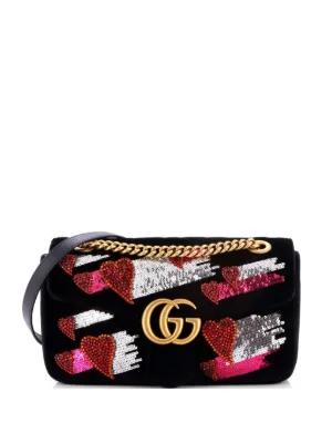Gucci Pre-Owned 2010s GGマーモント ラインストーン ベルトバッグ