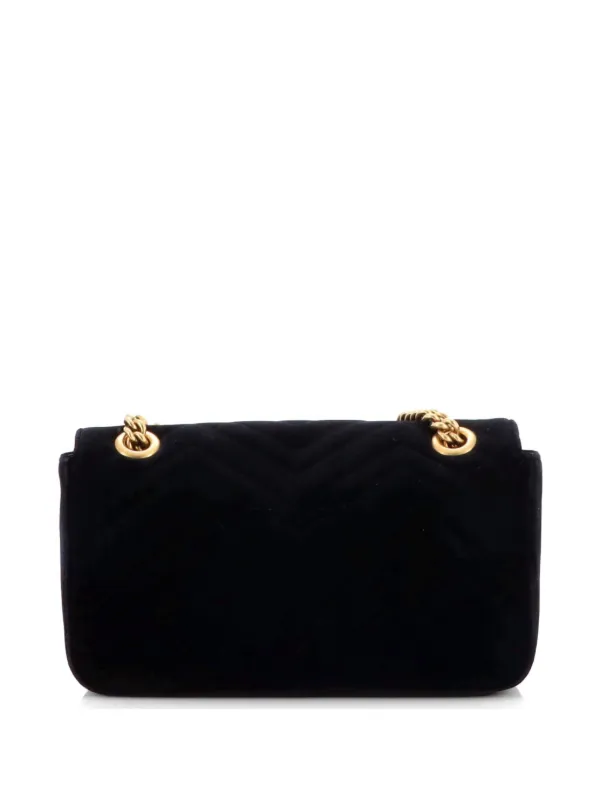 Gucci Pre-Owned GGマーモント ショルダーバッグ S | ブラック Gucci Pre-Owned GGマーモント ショルダーバッグ