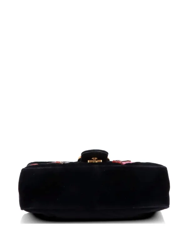 Gucci Pre-Owned GGマーモント ショルダーバッグ S | ブラック 