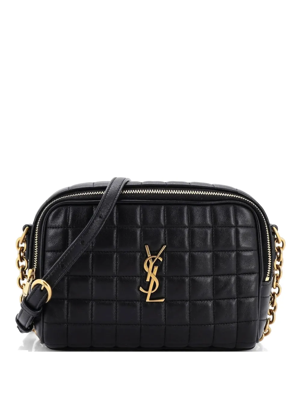 Saint Laurent Pre-Owned Cassandre Chain Camera Bag Quilted Leather Mini crossbody bag - Nero
