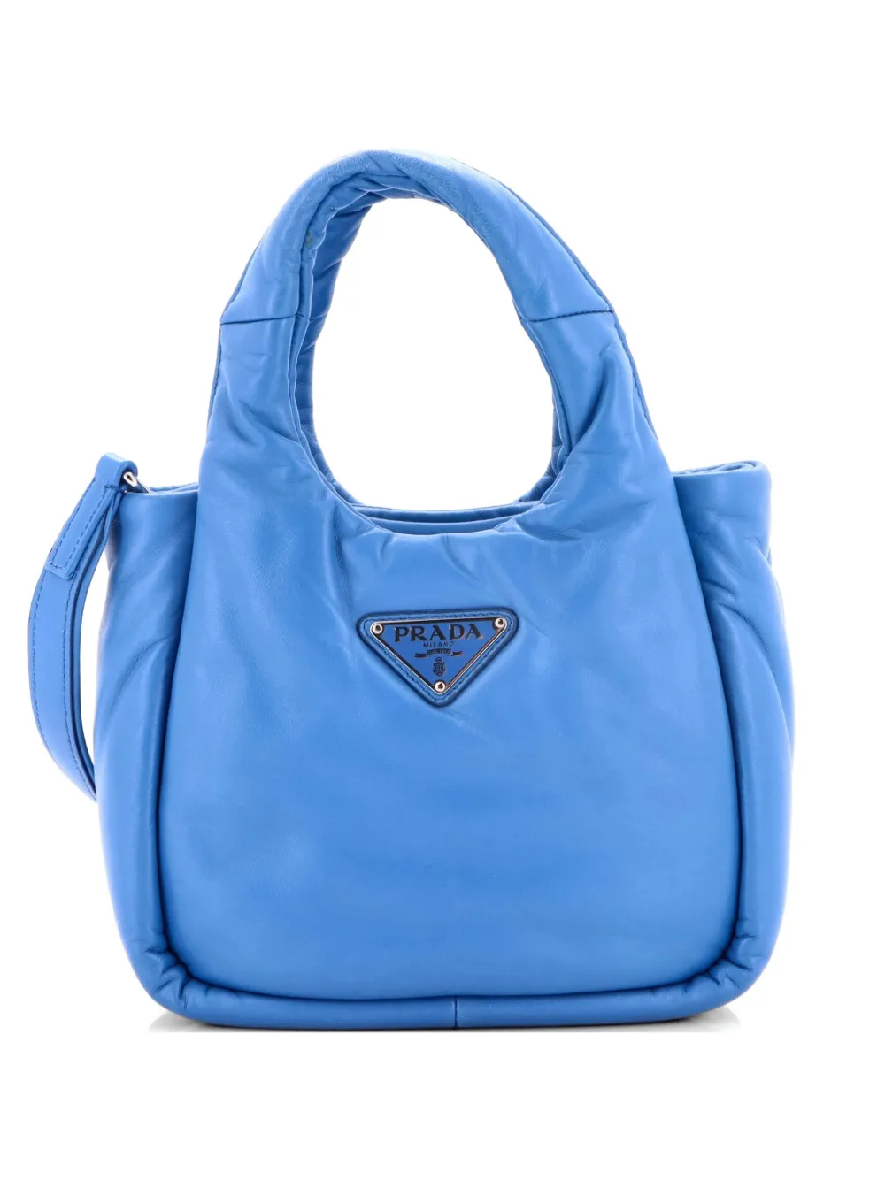 Prada Pre-Owned Padded Soft Leather Mini tote bag - Blue