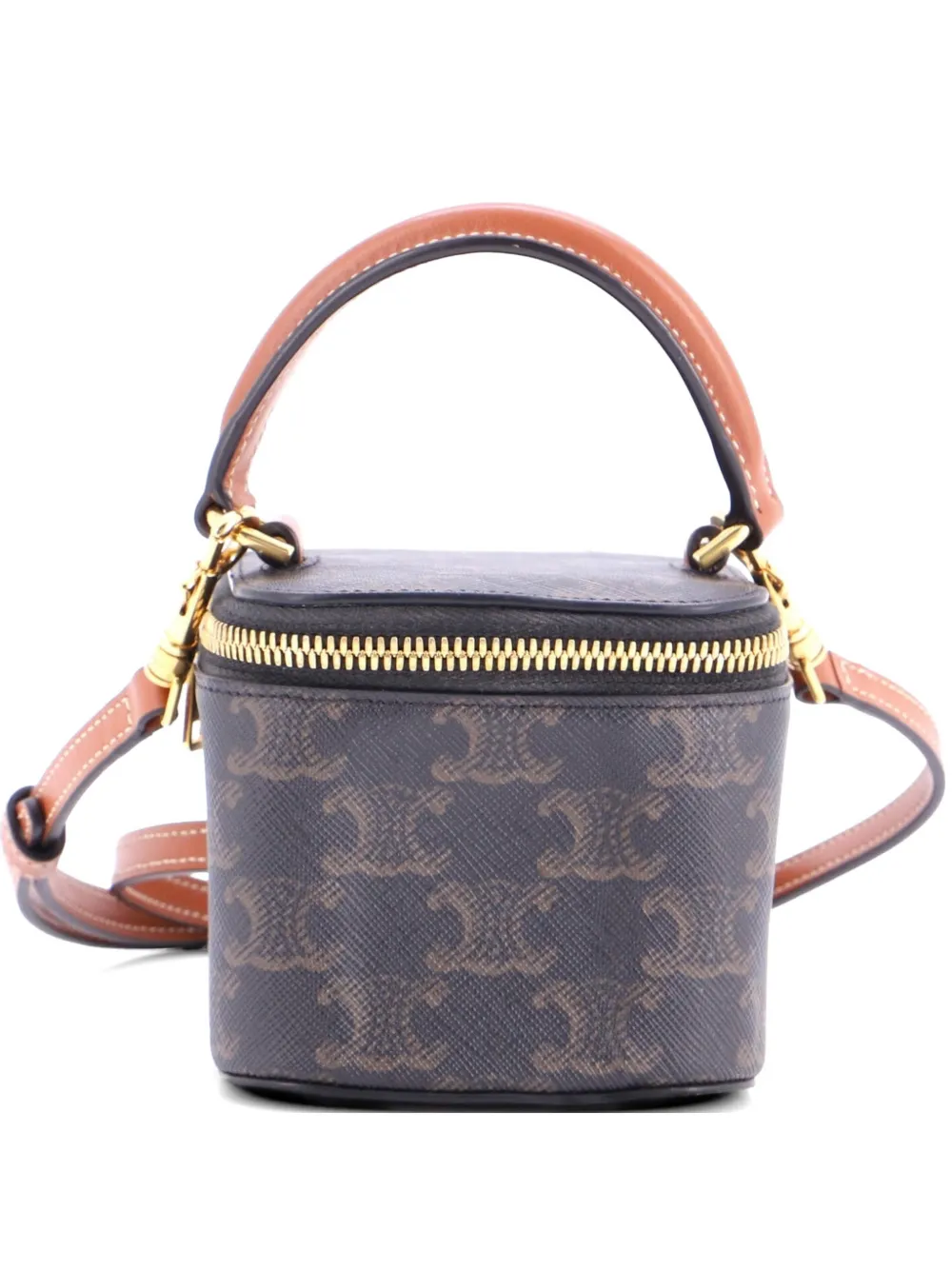 Celine Pre-Owned Eckige Vanity Case Triomphe Schultertasche aus beschichtetem Canvas - Braun