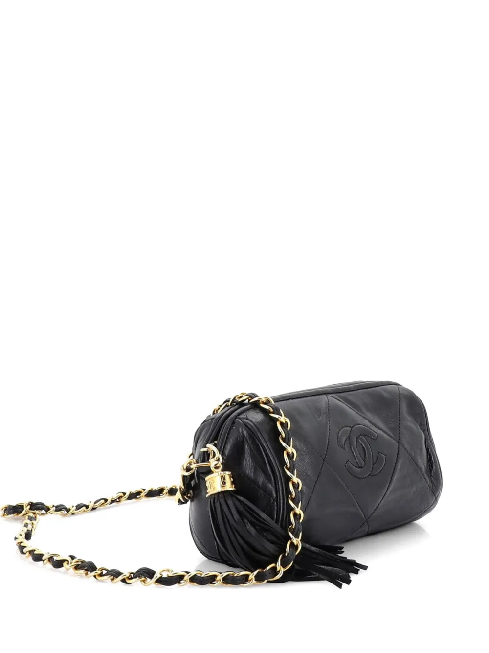 CHANEL Pre-Owned Diamond CC Barrel Bag Quilted Leather Mini shoulder bag - Schwarz