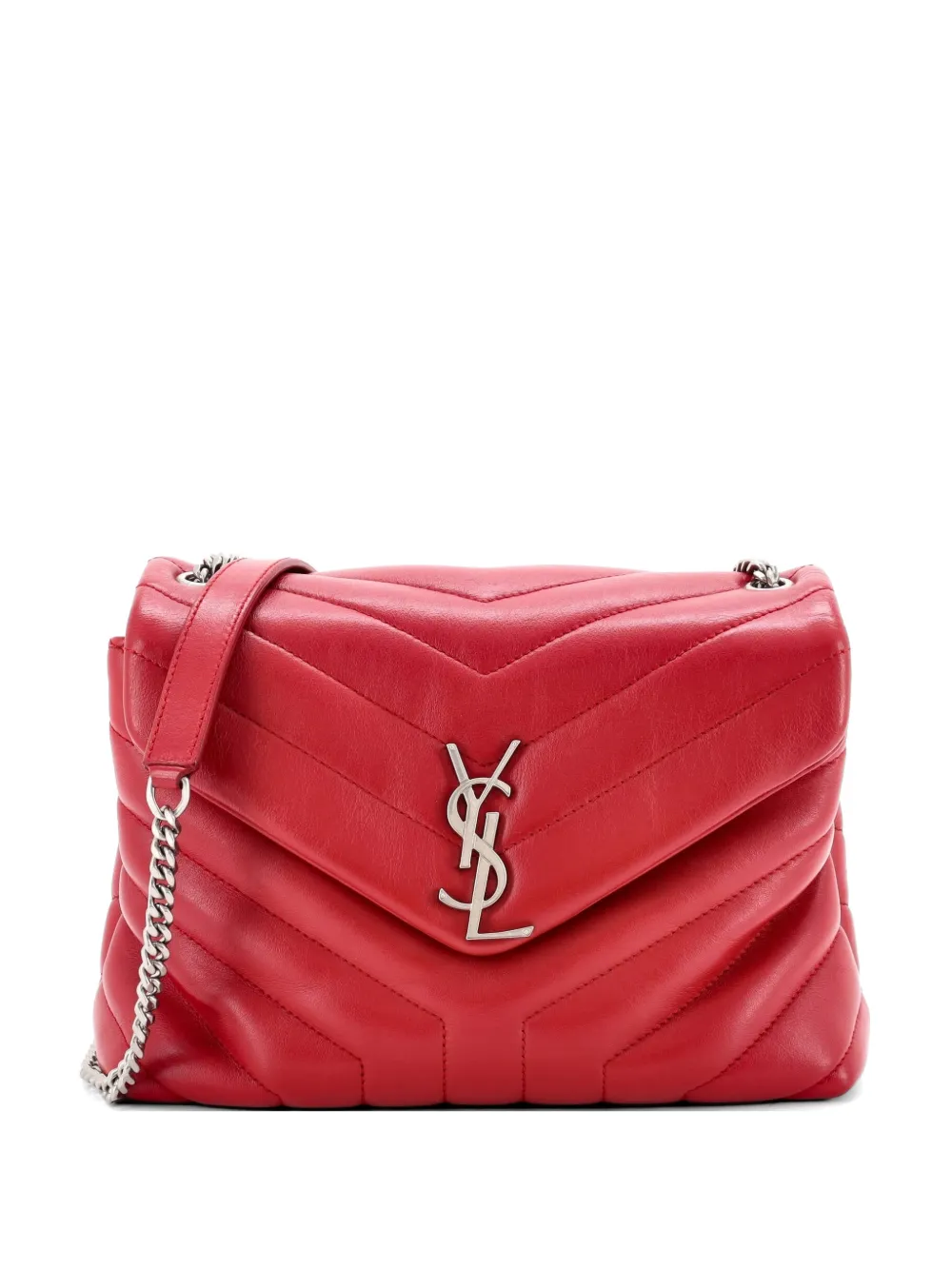 Saint Laurent Pre-Owned Loulou Matelasse Chevron Leather Small shoulder bag - Rot