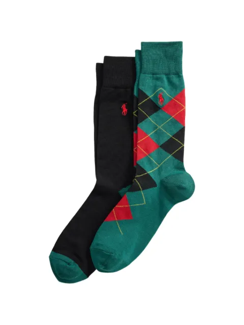 Polo Ralph Lauren Pony-embroidered argyle socks