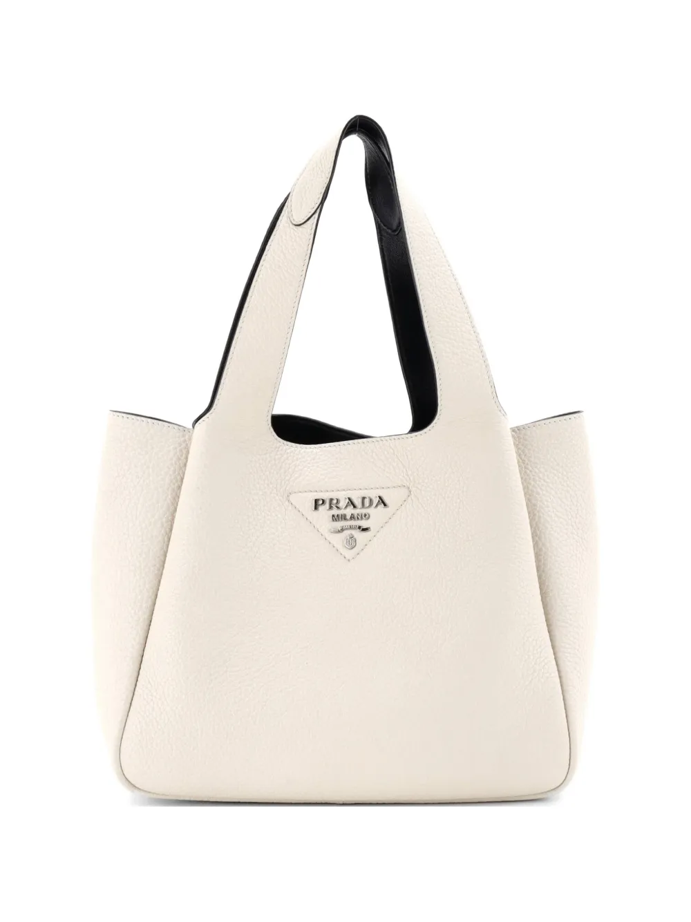 Prada Pre-Owned Flou Dynamique Open Vitello Daino Small tote bag - Bianco