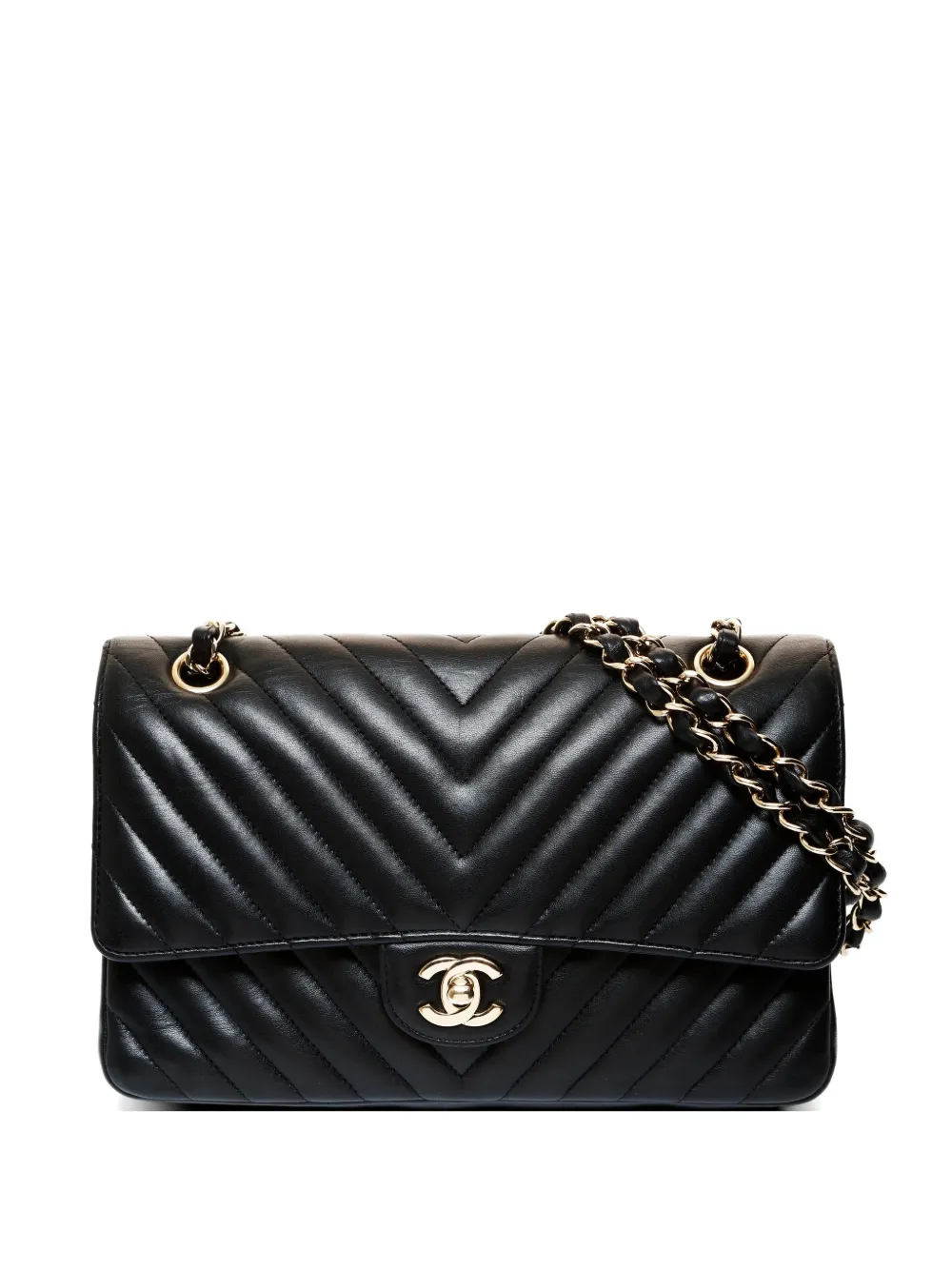 CHANEL Pre-Owned 2018 Chevron leather shoulder bag - Nero