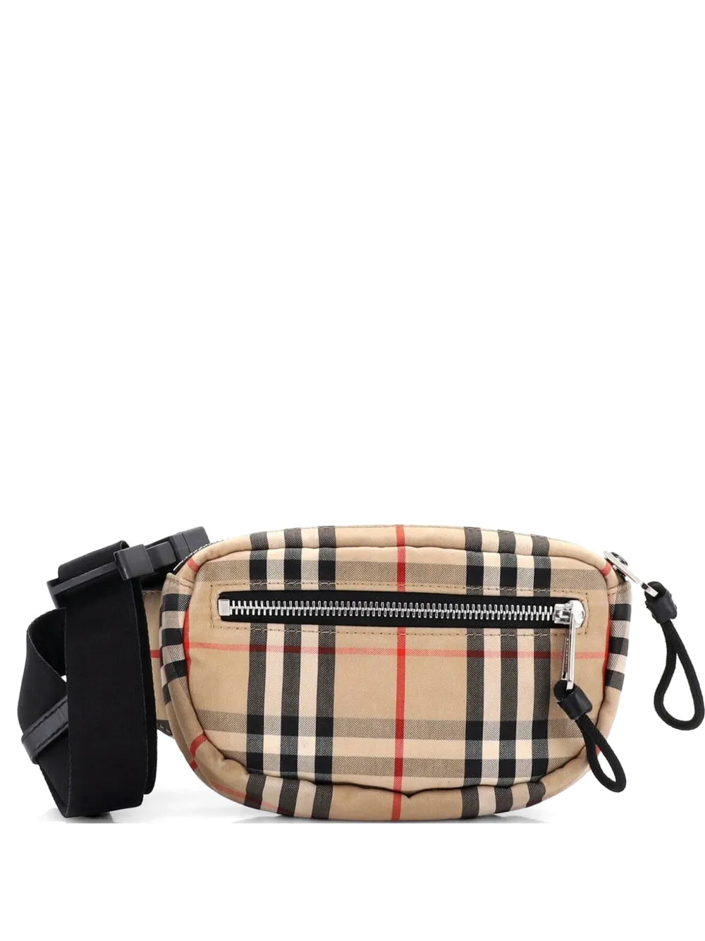 Burberry Pre-Owned Kleine Cannon Bum Bag Canvas-Gürteltasche mit Vintage Check - Braun