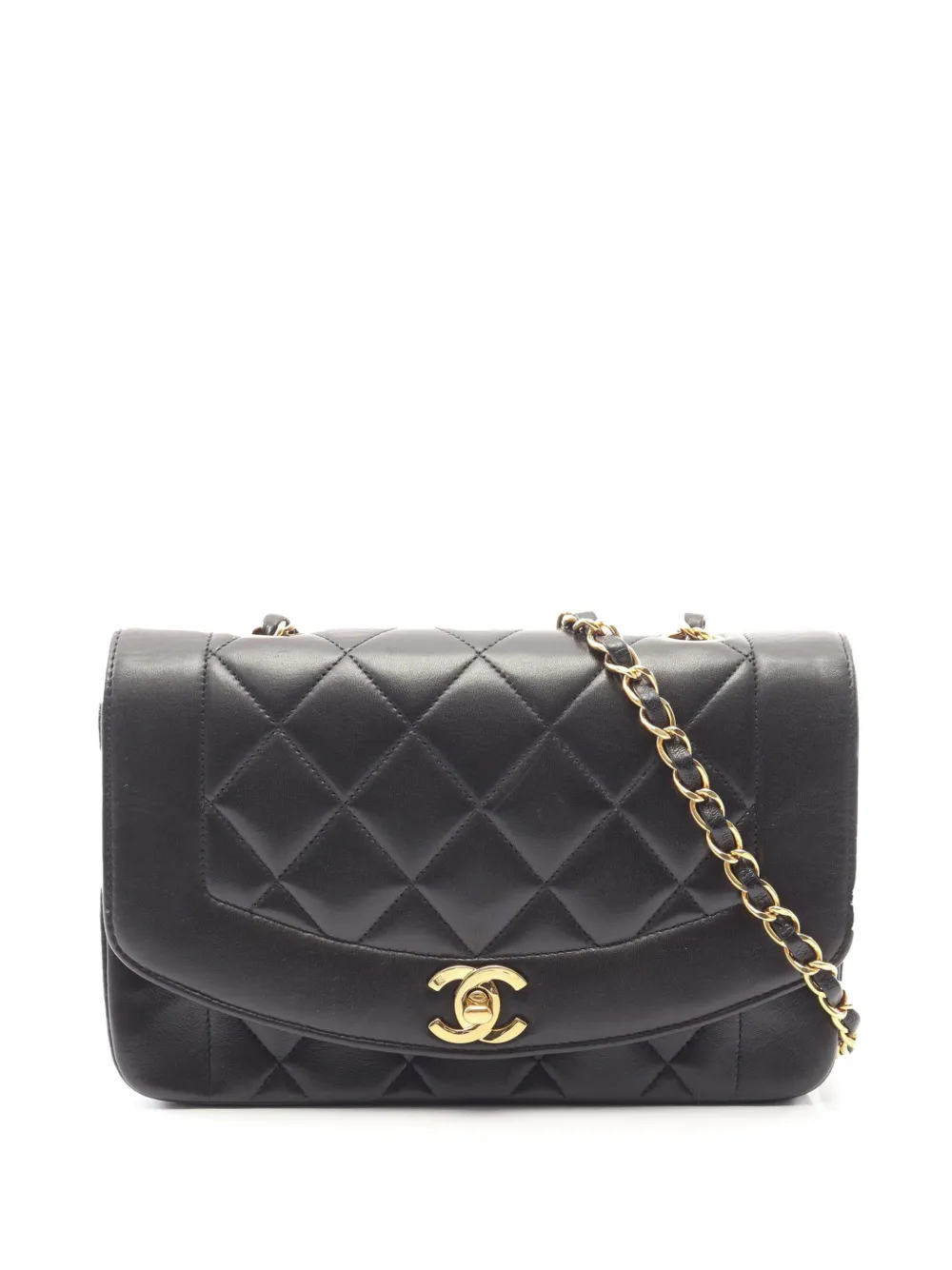 CHANEL Pre-Owned 1994-1996 Small Lambskin Diana Flap crossbody bag - Schwarz