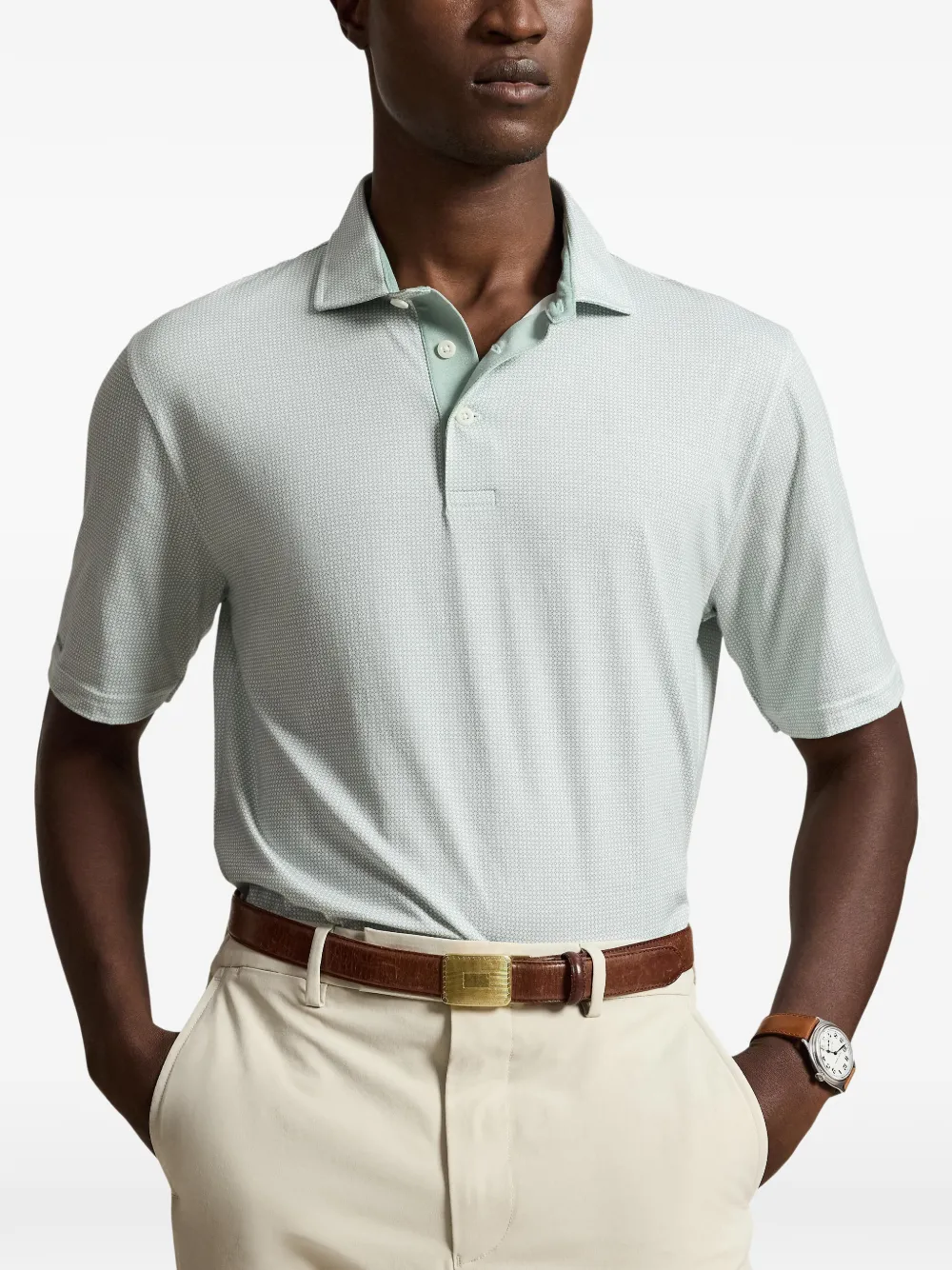 RLX Ralph Lauren True-Stay poloshirt met geometrische print Groen