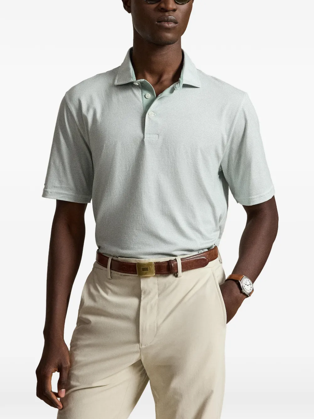 RLX Ralph Lauren True-Stay poloshirt met geometrische print Groen