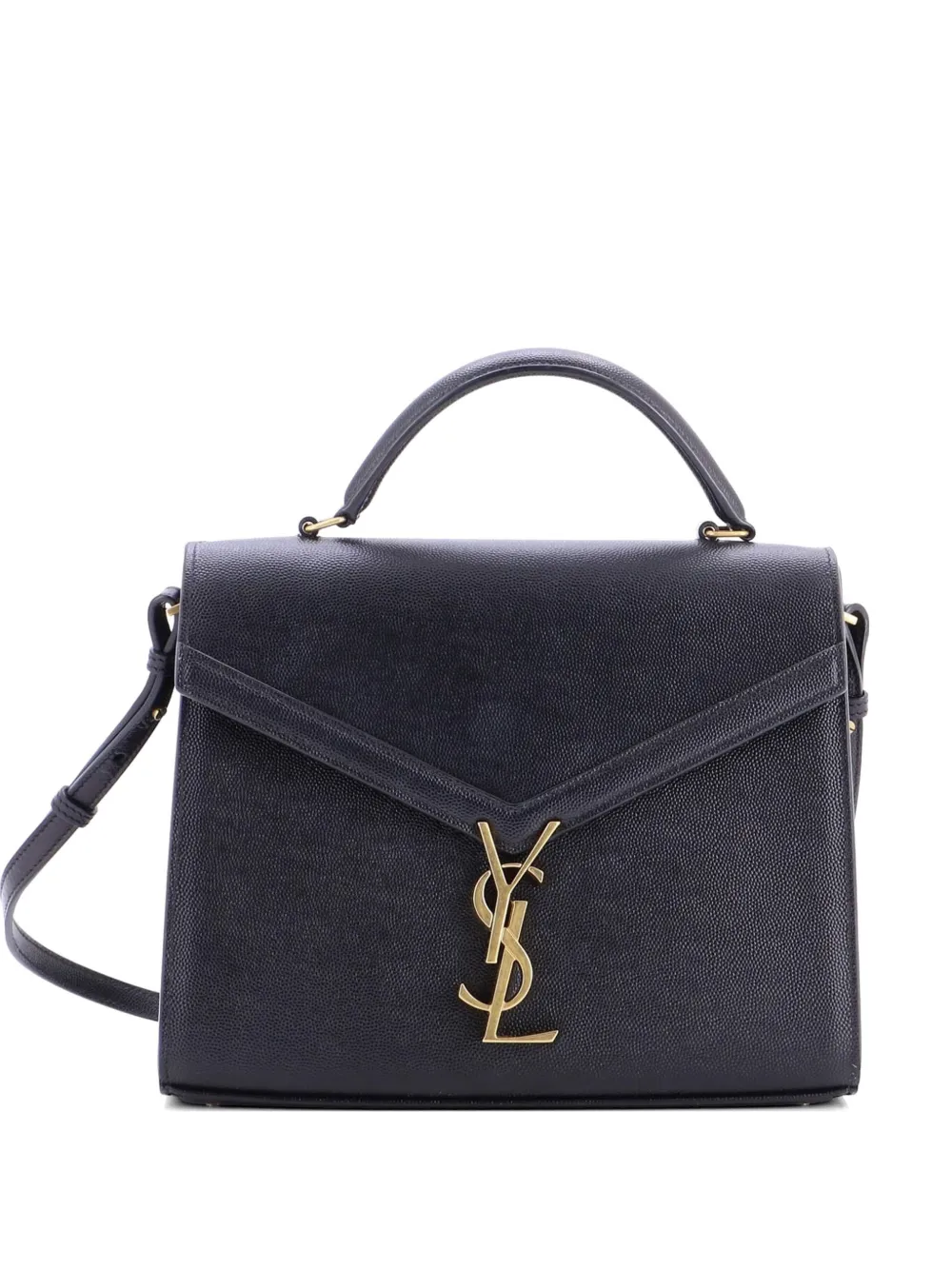 Saint Laurent Pre-Owned Cassandra Top Handle Bag Leather Medium satchel - Nero