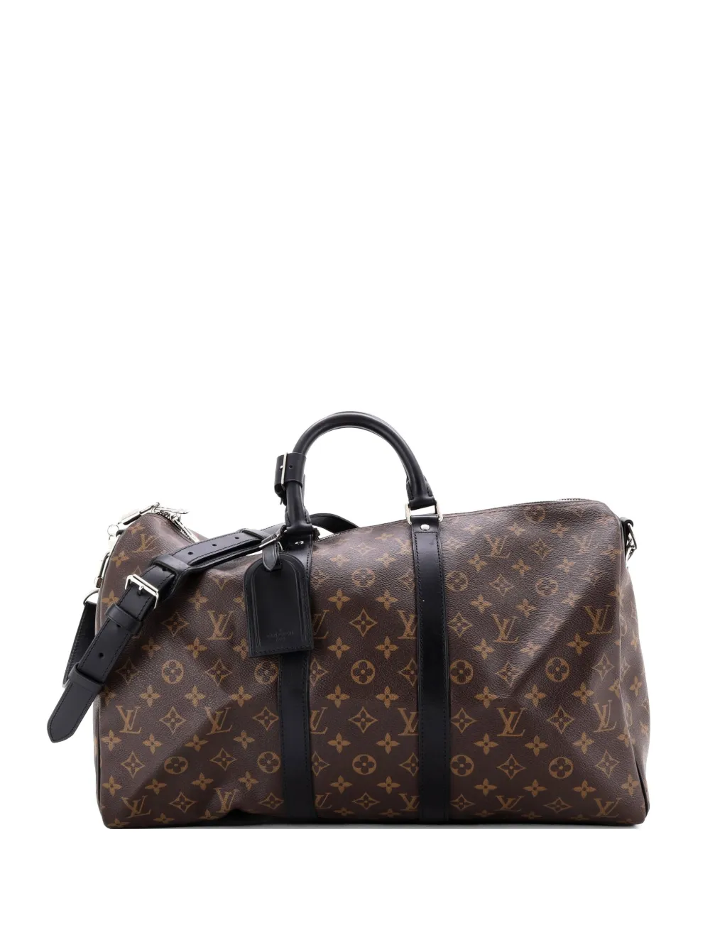 Louis Vuitton Pre-Owned Keepall Bandouliere Bag Macassar Monogram Canvas 45 travel bag - Marrone