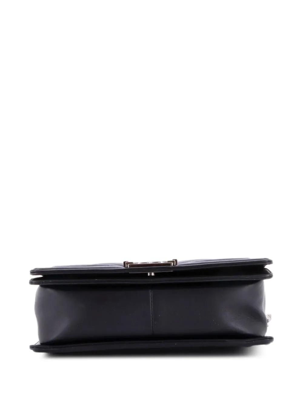  Chanel Pre-owned Sac Porté épaule En Cuir D'agneau Matelassée à Chevrons Perforé Et Rabat Boy Médium - Noir 