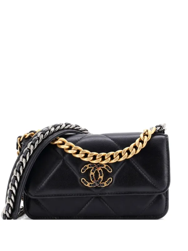 CHANEL Pre-Owned 19 フラップ フォンホルダー ウィズ チェーン