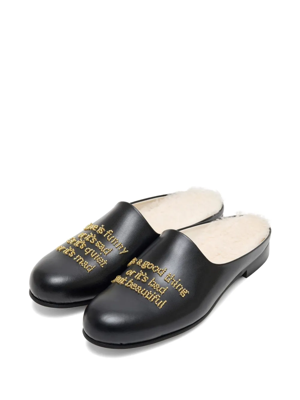  Undercover Mules Con Apliques - Negro 