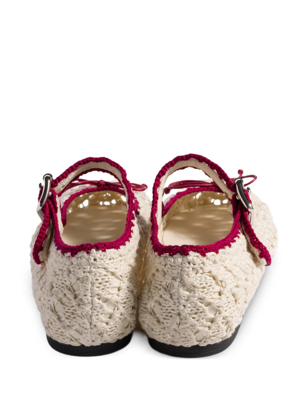 Miu Gehaakte ballerina's Beige