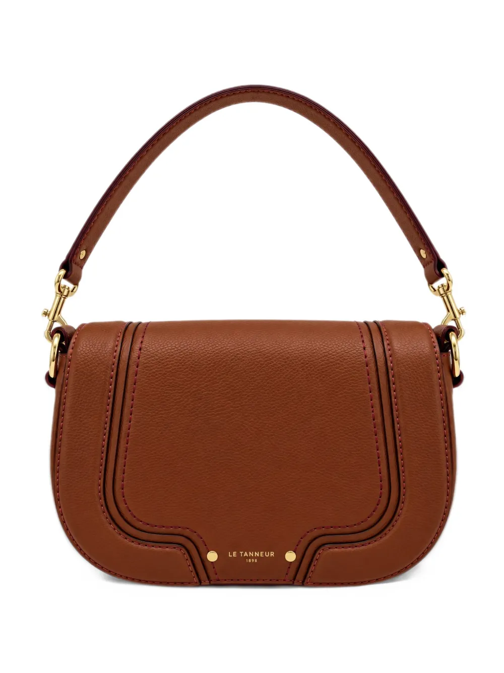 Le Tanneur medium grained shoulder bag Bruin