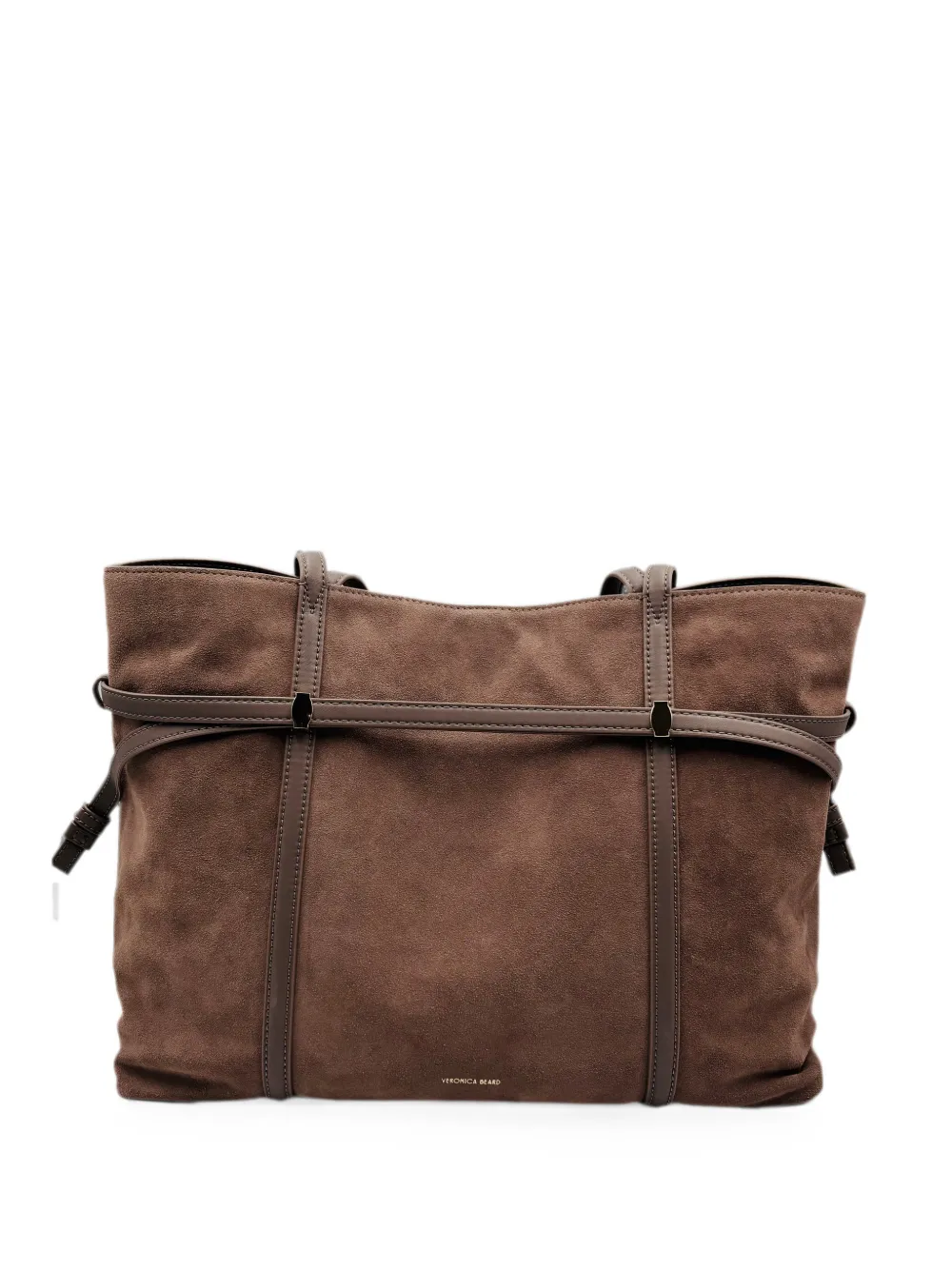 Veronica Beard belted suede shoulder bag - Marrone