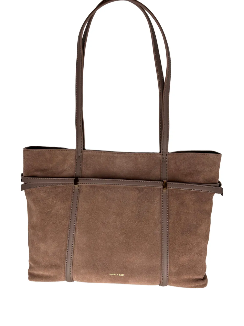 Veronica Beard belted suede shoulder bag - Marrone