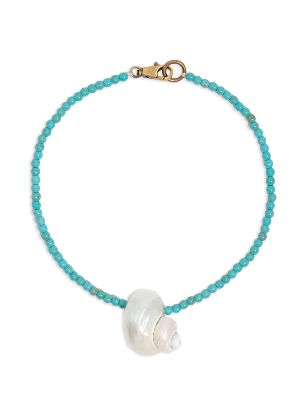 BIMBA Y LOLA Perlenkette mit Muschelanhänger - Blau