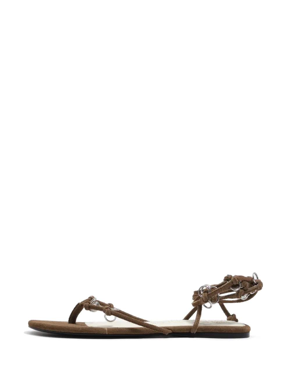 BIMBA Y LOLA ring-embellished lace-up flat sandals