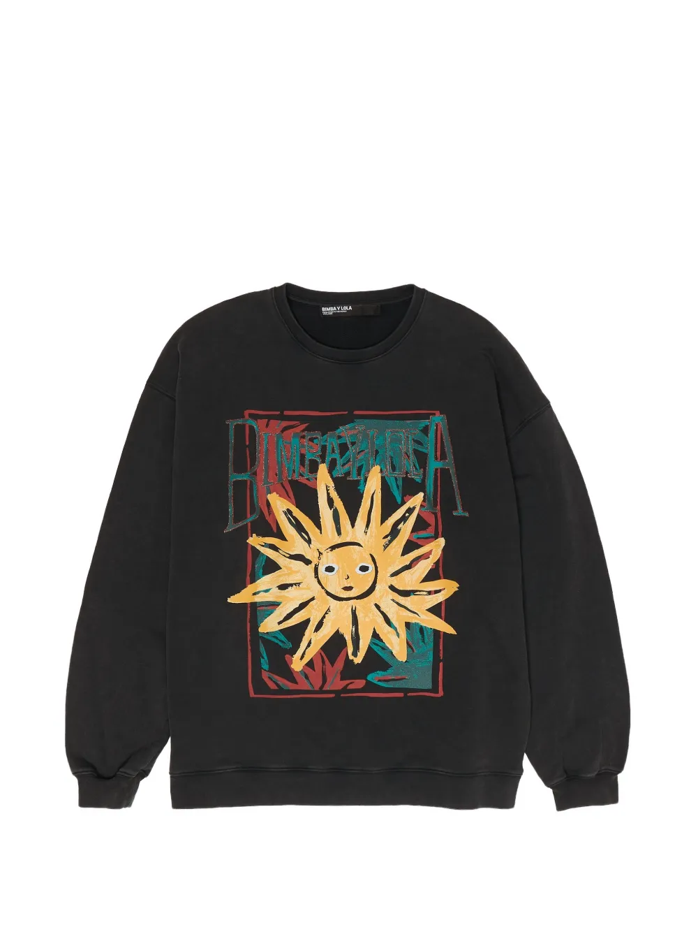 Bimba y Lola Sweatshirt-Logo Sun preto-lavado - Schwarz