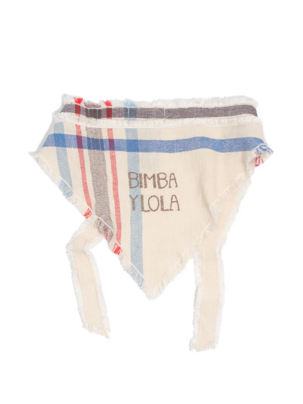 Bimba y Lola Karierter Triangel-Haarschal - Nude