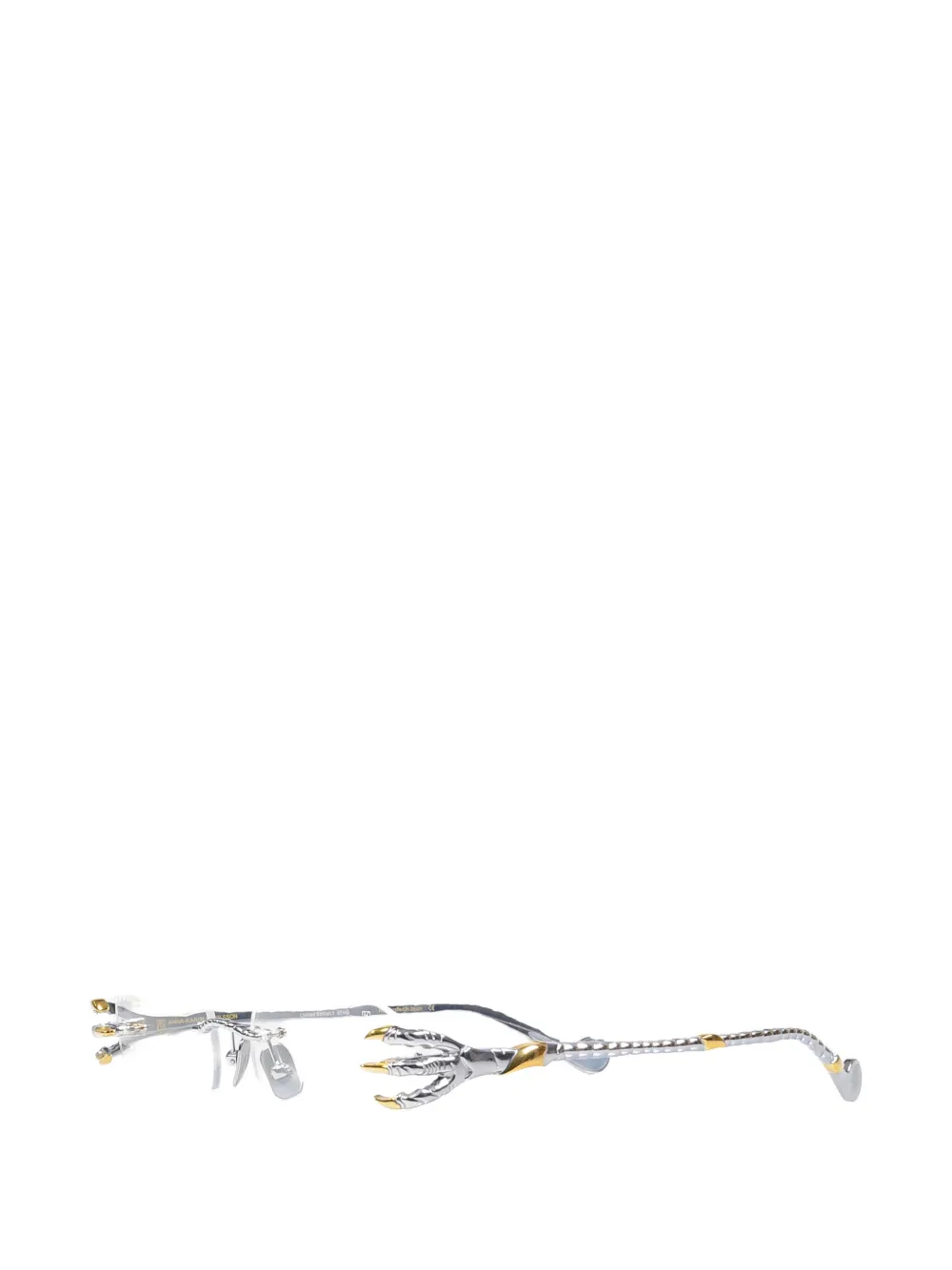ANNA-KARIN KARLSSON Claw geometric-frame glasses - Argento