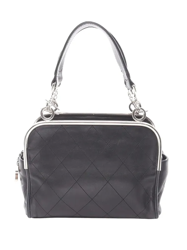 シャネル　アルティメットソフトフレーム　ハンドバッグ　ラムスキン　2912 CHANEL Pre-Owned 2005-2006 ラムスキン アルティメット ソフト