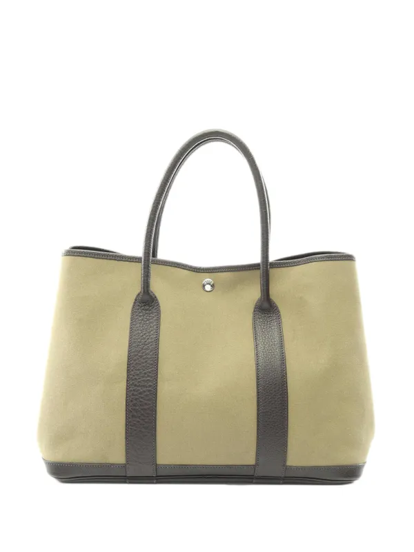 Hermès Pre-owned 2015 Toile and Negonda Garden Party 36 Tote Bag in Brown