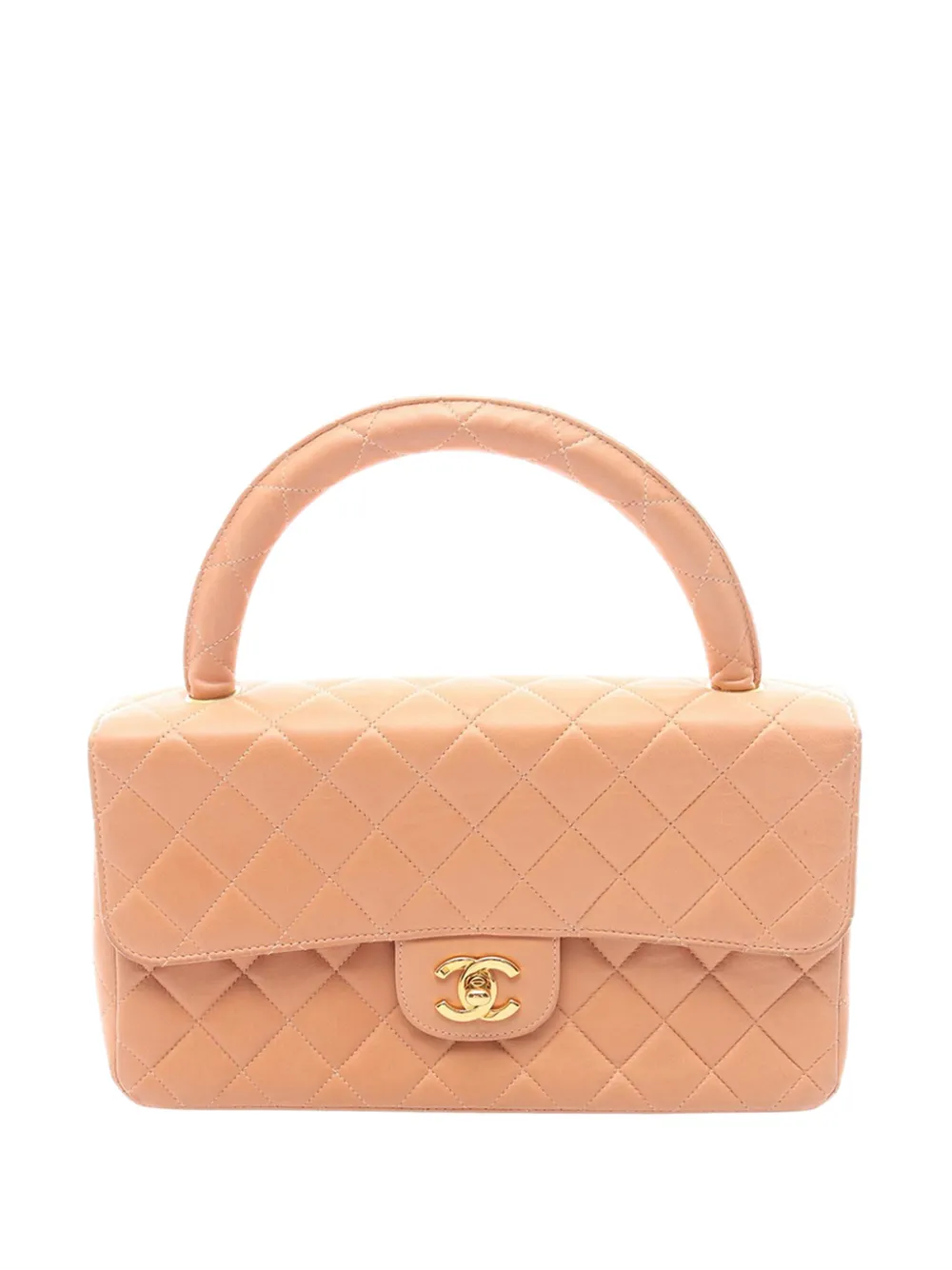CHANEL Pre-Owned 1996-1997 Lambskin Kelly Parent Top Handle Bag handbag - Arancione
