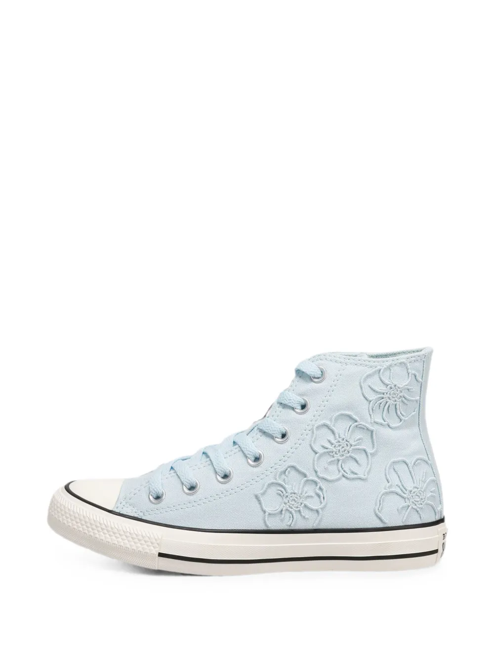 Converse All-Star high-top sneakers met geborduurde bloemen Blauw