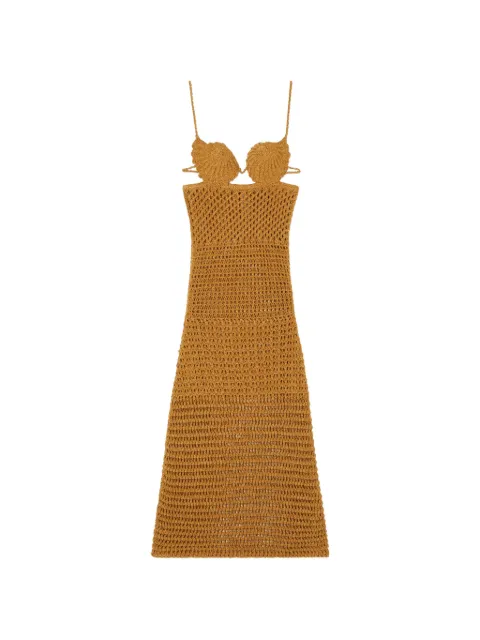 Alanui The Sound Of The Sea shell-crochet open-knit maxi dress
