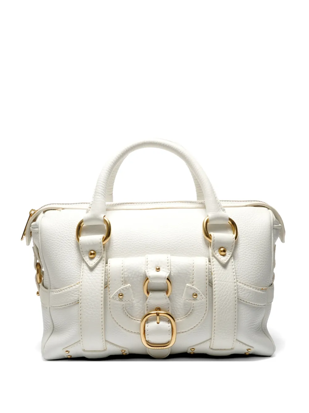 Celine Pre-Owned 2010-2016 buckle Boston handbag - Bianco