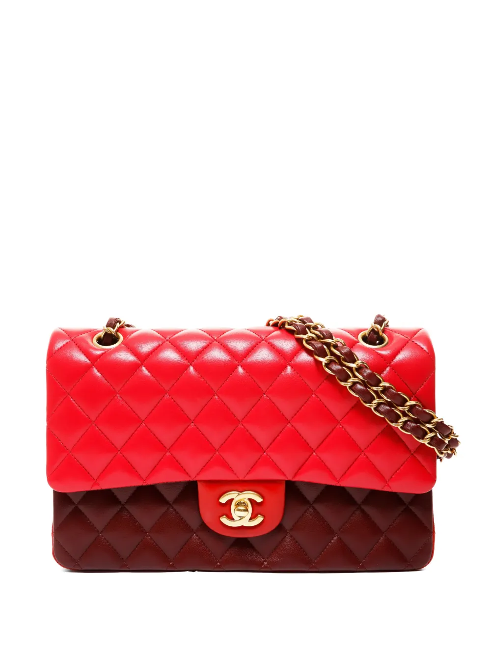 Pre-owned Chanel 2015 Classic Flap Shoulder Bag In Red