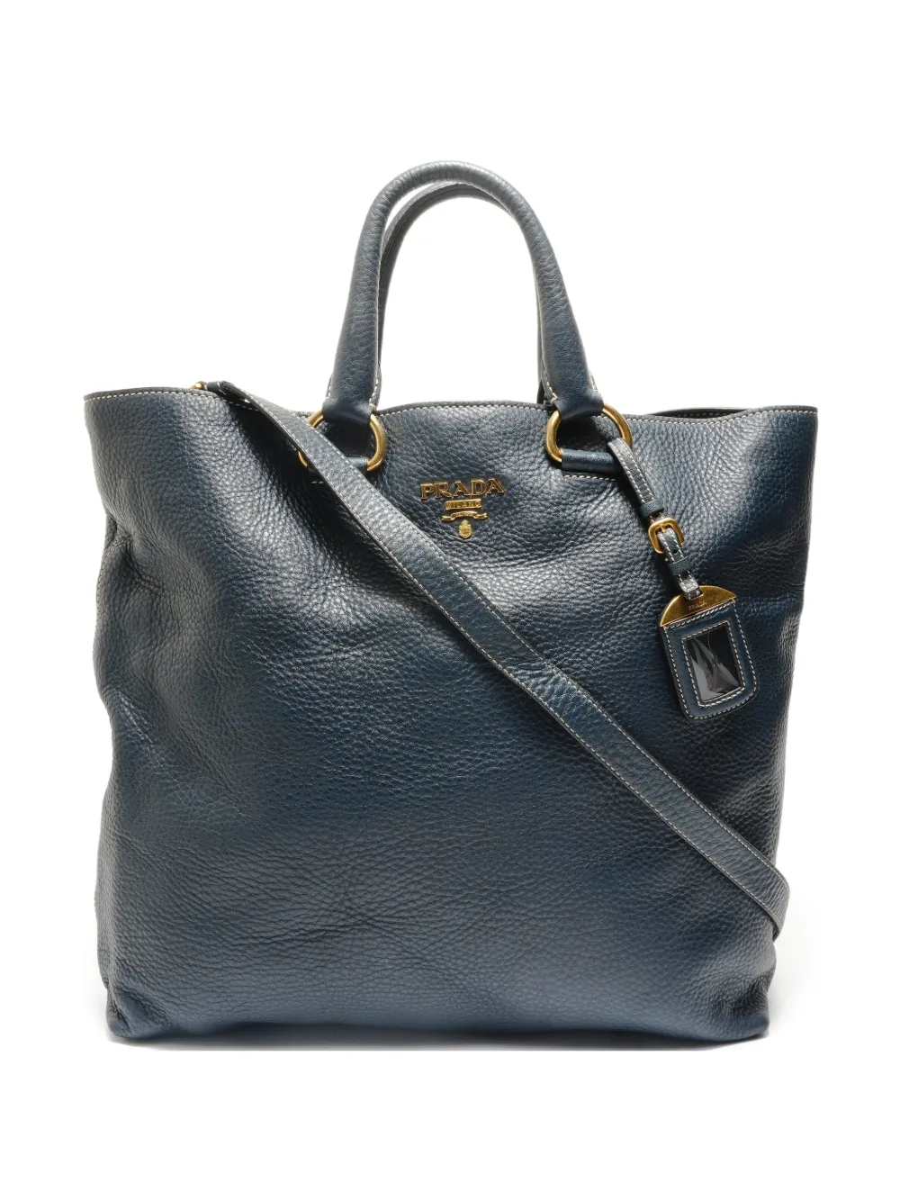 Prada Pre-Owned 2010-2015 Vitello Daino leather tote bag - Blu