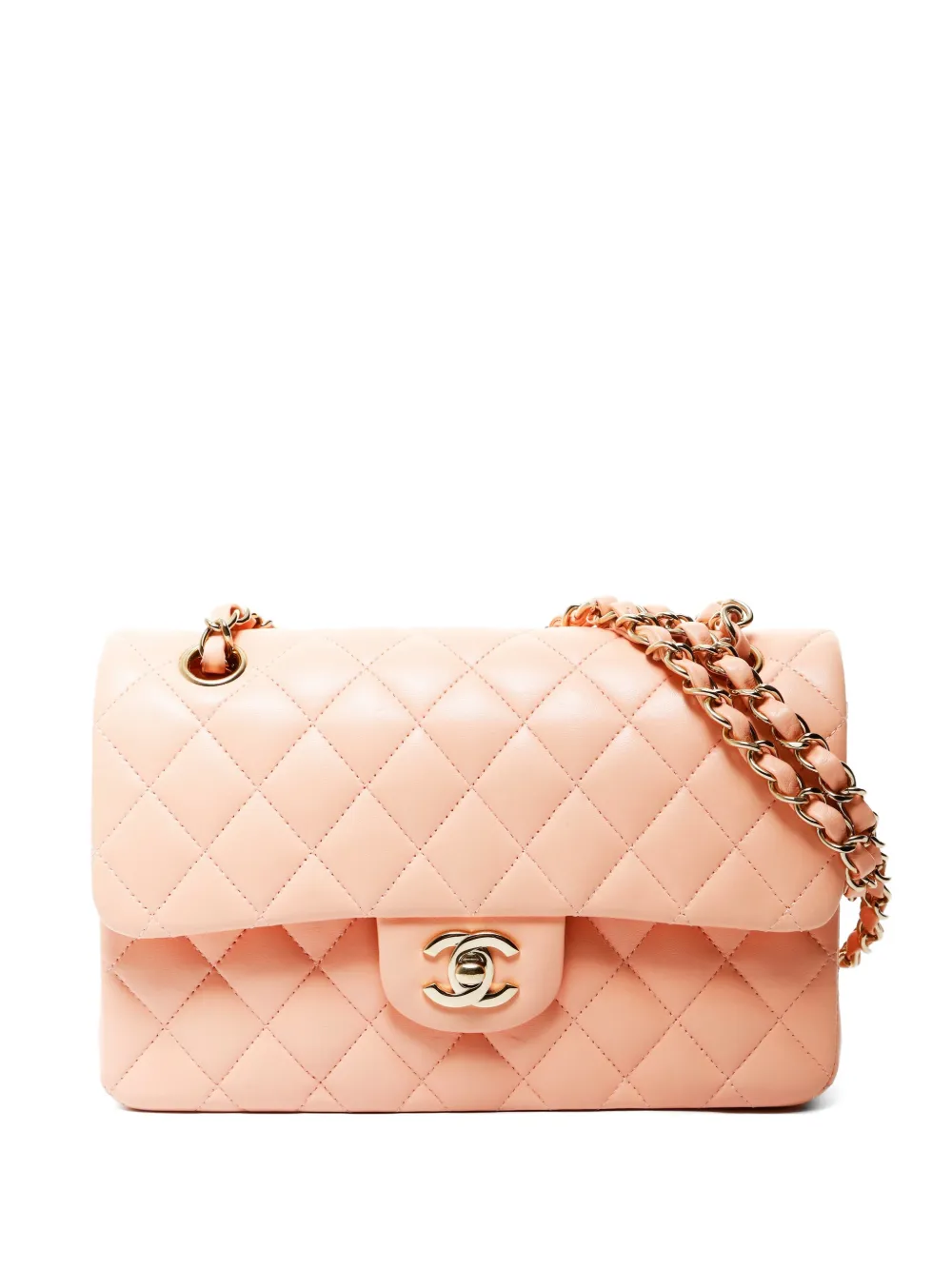 Pre-owned Chanel Classic Flap Quilted Shoulder Bag In Pink