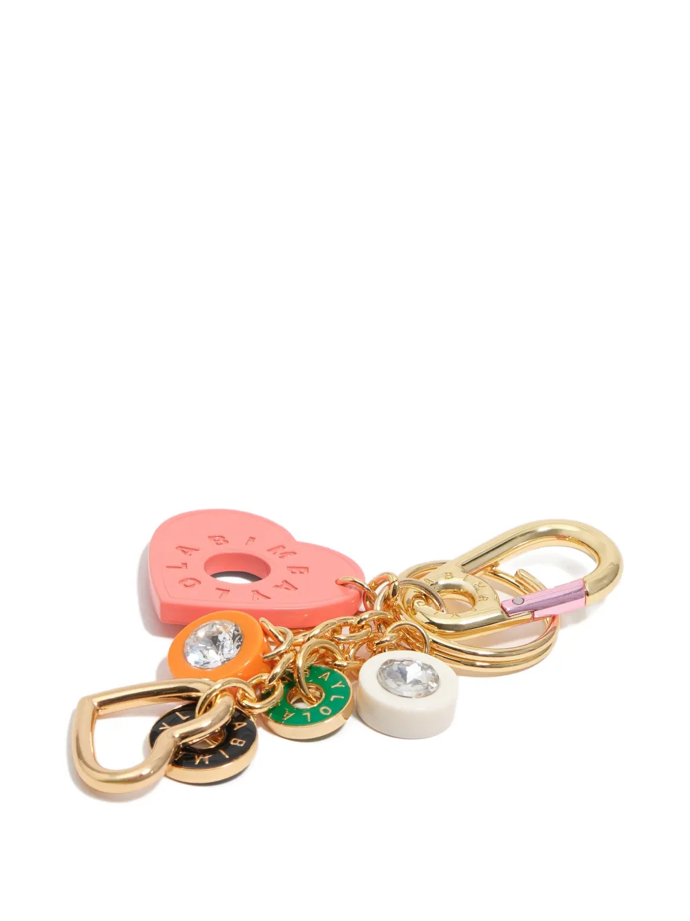BIMBA Y LOLA Sleutelhanger met logoplakkaat en hart bedel Goud