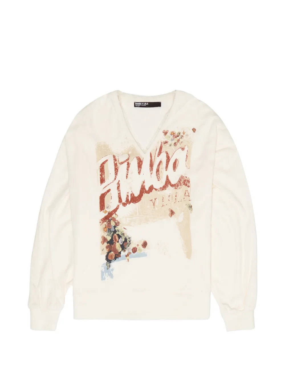 Bimba y Lola Sweatshirt aus Frottee mit V-Ausschnitt - Nude