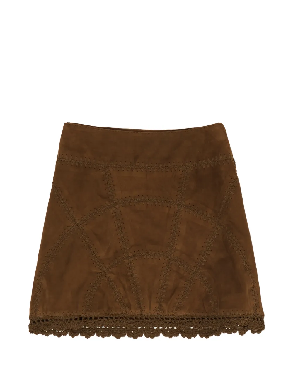 Bimba y Lola Minigonna con bordo all'uncinetto - Marrone